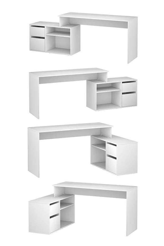 Çalışma Masası Fonksiyonel Çalışma Masası Ofis Masası Beyaz